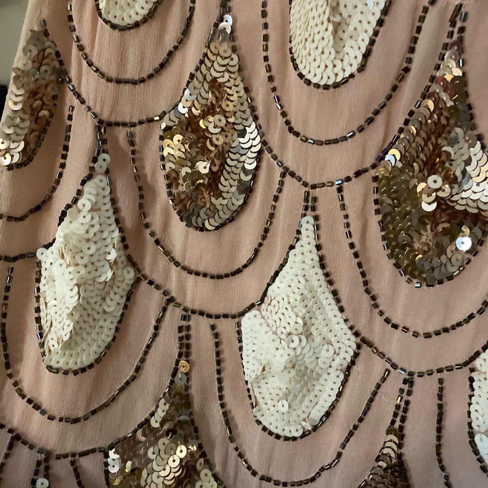 20s style Beaded Dress - Light Pink